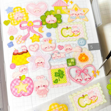 glitter PET sticker sheet tape